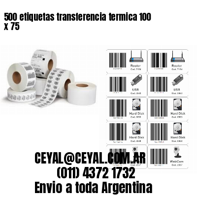 500 etiquetas transferencia termica 100 x 75