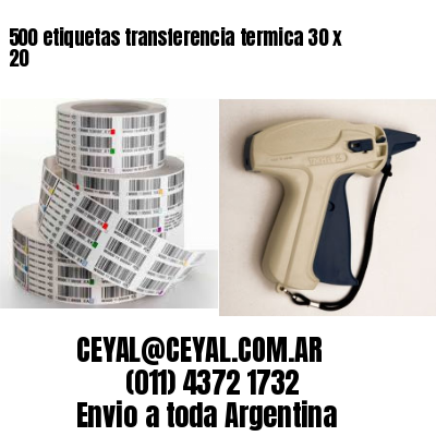 500 etiquetas transferencia termica 30 x 20