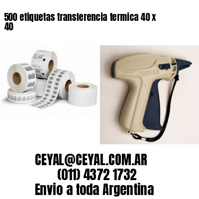 500 etiquetas transferencia termica 40 x 40