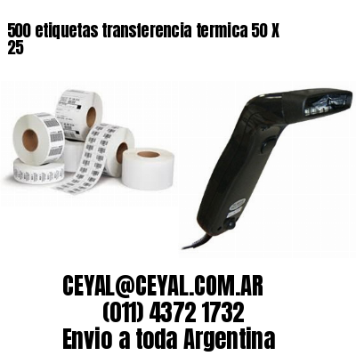 500 etiquetas transferencia termica 50 X 25