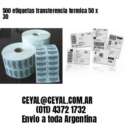 500 etiquetas transferencia termica 50 x 30