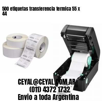 500 etiquetas transferencia termica 55 x 44