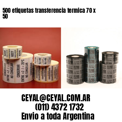 500 etiquetas transferencia termica 70 x 50