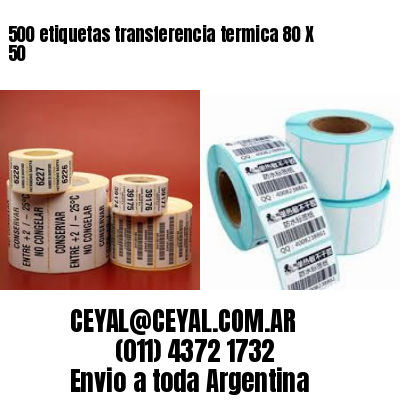 500 etiquetas transferencia termica 80 X 50