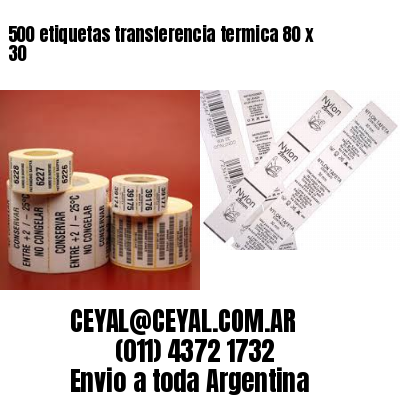 500 etiquetas transferencia termica 80 x 30