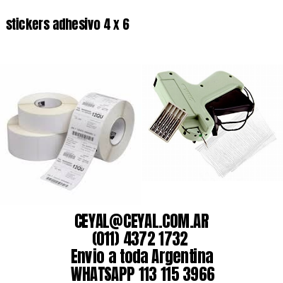 stickers adhesivo 4 x 6