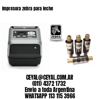 Impresora zebra para leche