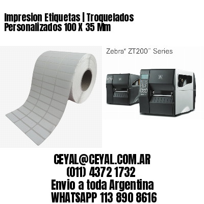 Impresion Etiquetas | Troquelados Personalizados 100 X 35 Mm