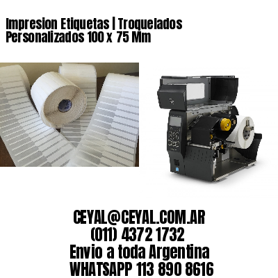 Impresion Etiquetas | Troquelados Personalizados 100 x 75 Mm