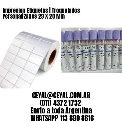 Impresion Etiquetas | Troquelados Personalizados 29 X 20 Mm