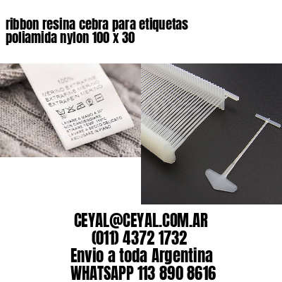 ribbon resina cebra para etiquetas poliamida nylon 100 x 30