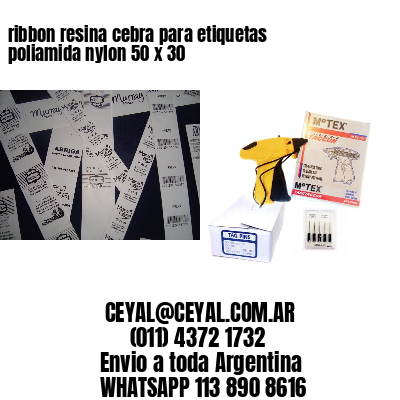 ribbon resina cebra para etiquetas poliamida nylon 50 x 30