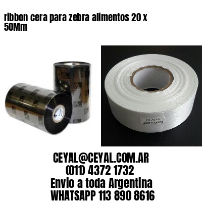 ribbon cera para zebra alimentos 20 x 50Mm