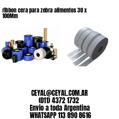 ribbon cera para zebra alimentos 30 x 100Mm