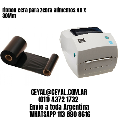 ribbon cera para zebra alimentos 40 x 30Mm