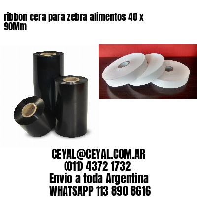 ribbon cera para zebra alimentos 40 x 90Mm