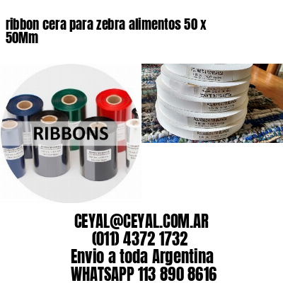 ribbon cera para zebra alimentos 50 x 50Mm