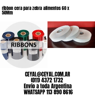 ribbon cera para zebra alimentos 60 x 50Mm