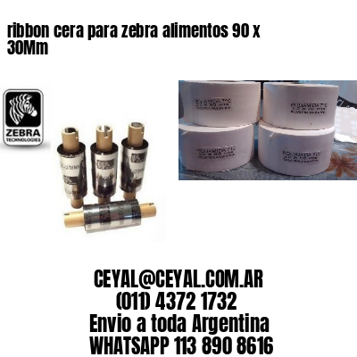 ribbon cera para zebra alimentos 90 x 30Mm