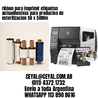 ribbon para imprimir etiquetas autoadhesivas para productos de esterilizacion 50 x 50Mm