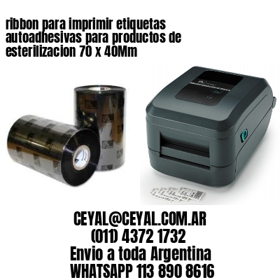 ribbon para imprimir etiquetas autoadhesivas para productos de esterilizacion 70 x 40Mm