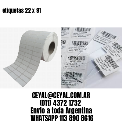 etiquetas 22 x 91