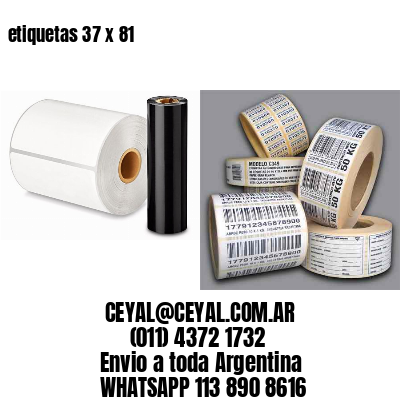 etiquetas 37 x 81