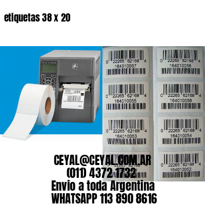 etiquetas 38 x 20