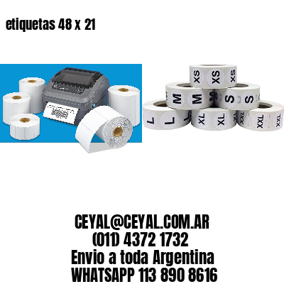 etiquetas 48 x 21