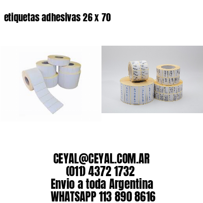 etiquetas adhesivas 26 x 70