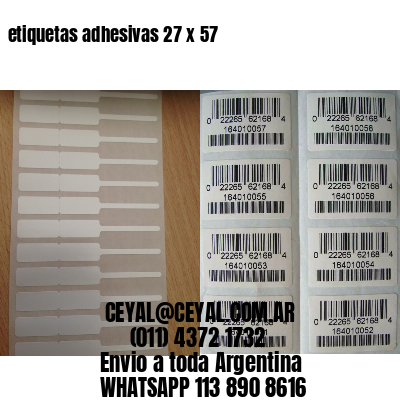 etiquetas adhesivas 27 x 57