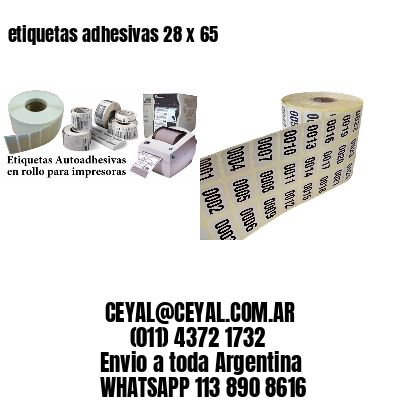 etiquetas adhesivas 28 x 65