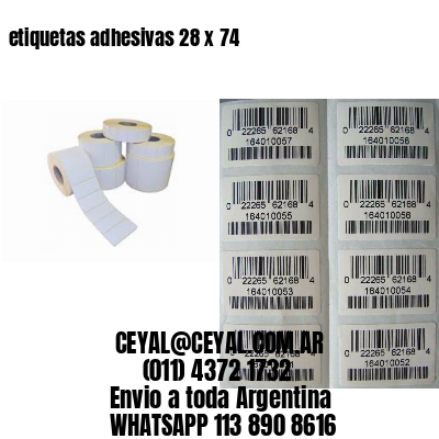etiquetas adhesivas 28 x 74