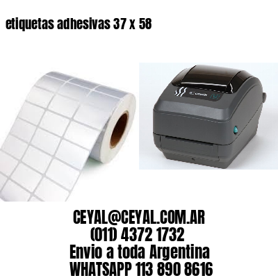 etiquetas adhesivas 37 x 58