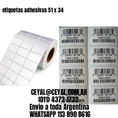 etiquetas adhesivas 51 x 34