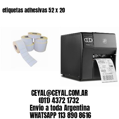 etiquetas adhesivas 52 x 20