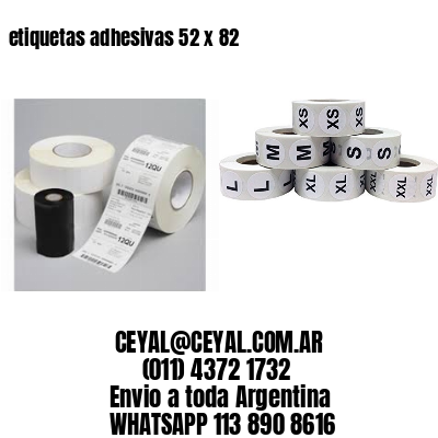 etiquetas adhesivas 52 x 82