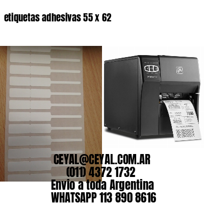 etiquetas adhesivas 55 x 62