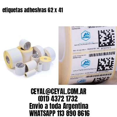 etiquetas adhesivas 62 x 41