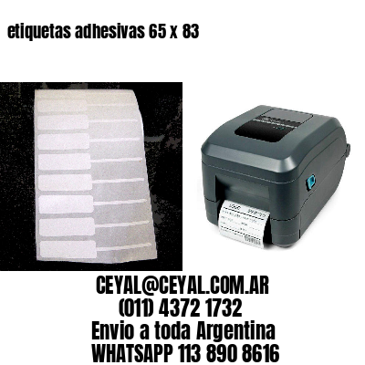 etiquetas adhesivas 65 x 83