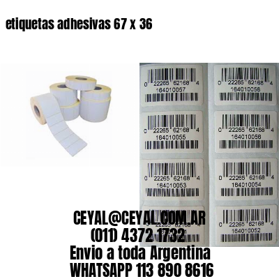 etiquetas adhesivas 67 x 36