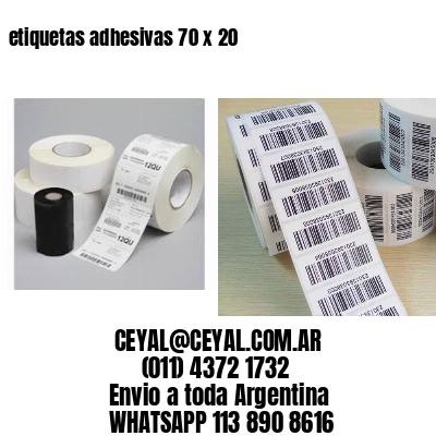 etiquetas adhesivas 70 x 20