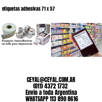 etiquetas adhesivas 71 x 57