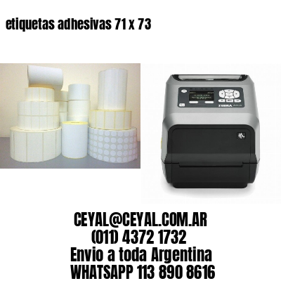 etiquetas adhesivas 71 x 73