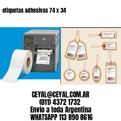 etiquetas adhesivas 74 x 34