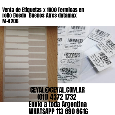 Venta de Etiquetas x 1000 Termicas en rollo Boedo  Buenos Aires datamax  M-4206