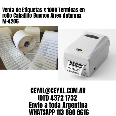 Venta de Etiquetas x 1000 Termicas en rollo Caballito Buenos Aires datamax  M-4206