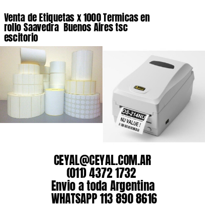 Venta de Etiquetas x 1000 Termicas en rollo Saavedra  Buenos Aires tsc escitorio