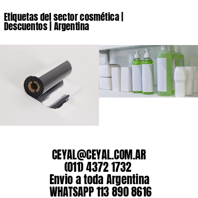 Etiquetas del sector cosmética | Descuentos | Argentina