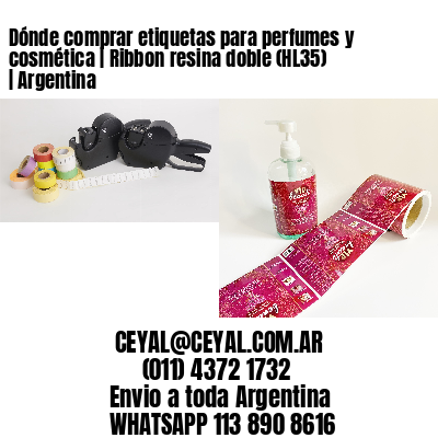 Dónde comprar etiquetas para perfumes y cosmética | Ribbon resina doble (HL35) | Argentina